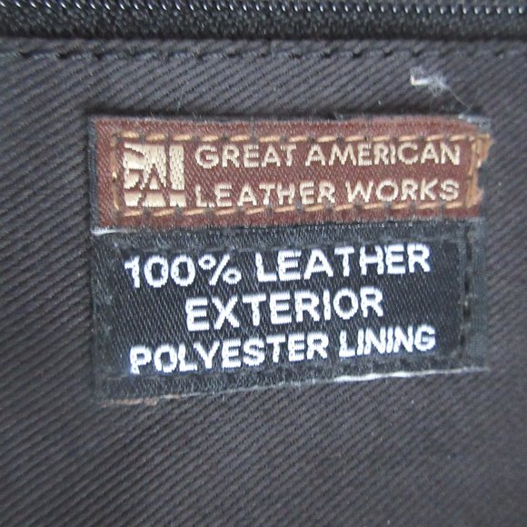 COPY - Great American Leather Work Black Shoulder Lining Bag Zipped - Picture 9 of 11